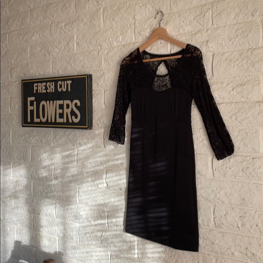 Free People, lacy mini dress.